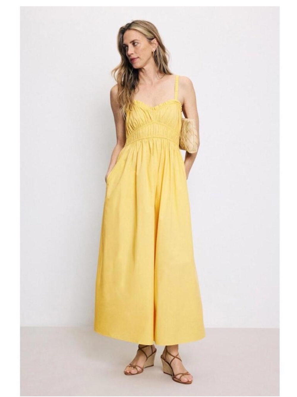 BOSS Dalza Shirred Maxi Dress, Size: 8